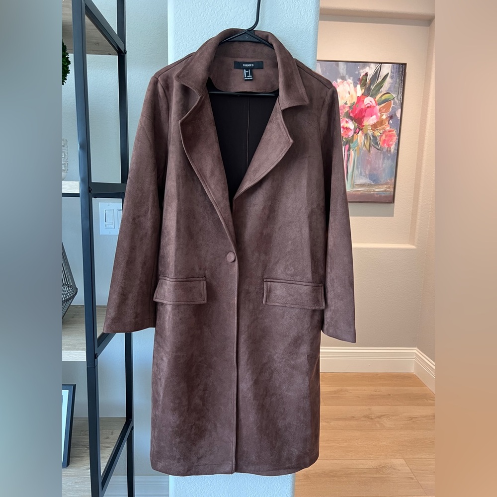 Forever 21 Chocolate Brown Trench Coat